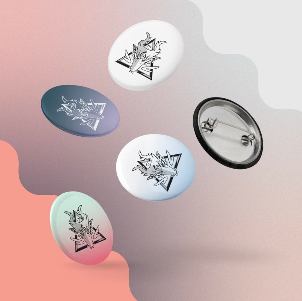 Dragon Puppeteer Logo - Button Pins