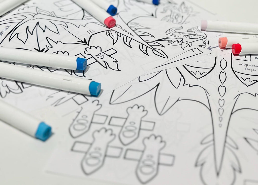 Baby Paper Dragon Puppet TEMPLATES