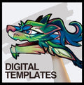 Paper Dragon Puppet TEMPLATES // “Holly”