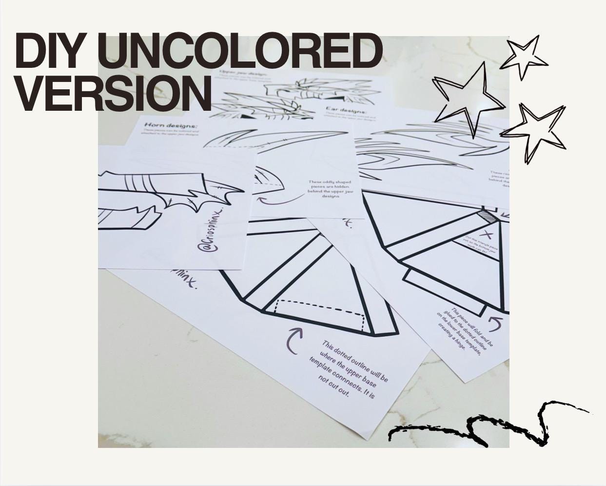 Paper Dragon Puppet TEMPLATES // “Firecracker”