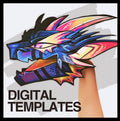 Paper Dragon Puppet TEMPLATES // “Firecracker”
